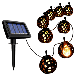 Solcelle Lyskæde m. 8 Lanterner