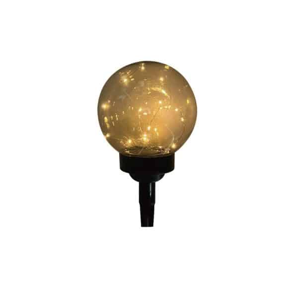 Mia Solar solcelle kuglelampe med lyskæde Ø15cm