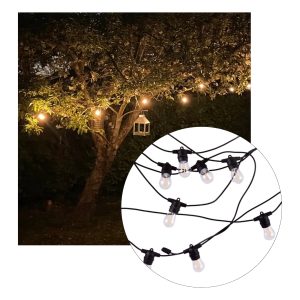 Solcelle Lyskæde - 10m - 2700K - Inkl. LED