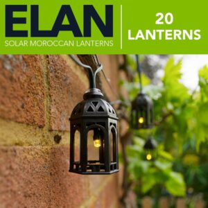ELAN Solcelle Lanterne lyskæde (20LED, Varm Hvid)