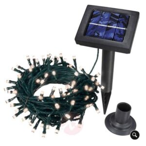 LED-lyskæde solcelle drevet m/100 LED (flere farver) - 9 meter - multicolor