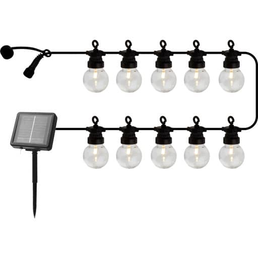 Sirius Lucas solcelle lyskæde, startsæt, klare pærer